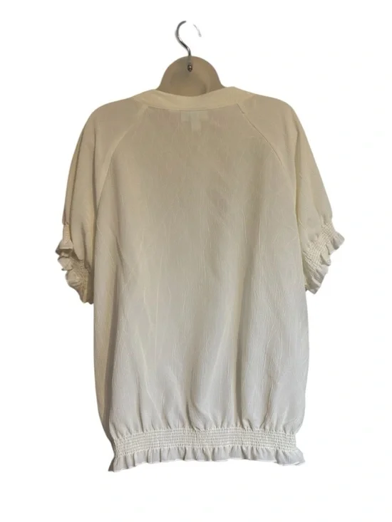 GORGEOUS Neutral Cream Embellished Peasant Top   SIZE:  18/20    #C - Picture 6 of 9